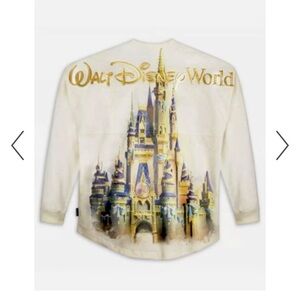 XL NWT Disney World 50th Spirit  Jersey Cream Long Sleeve Castle
